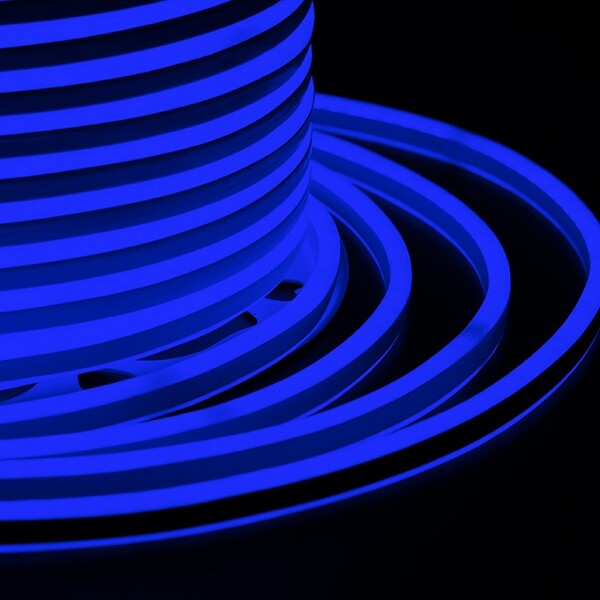 Гибкий Неон LED SMD,  компактный 7х12мм,  двусторонний,  синий,  120 LED/м,  бухта 100м NEON-NIGHT, 131-063